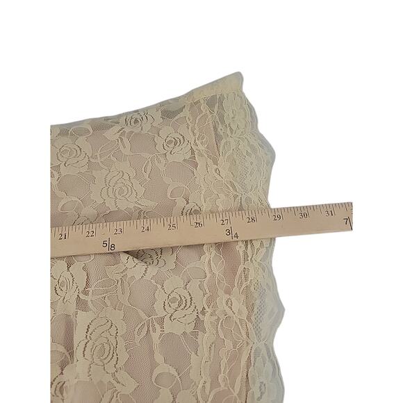 Think Pink Bows Toddler Size 3 Baby Doll Dress Long Cream/ Beige Lace NEW - Picture 6 of 6